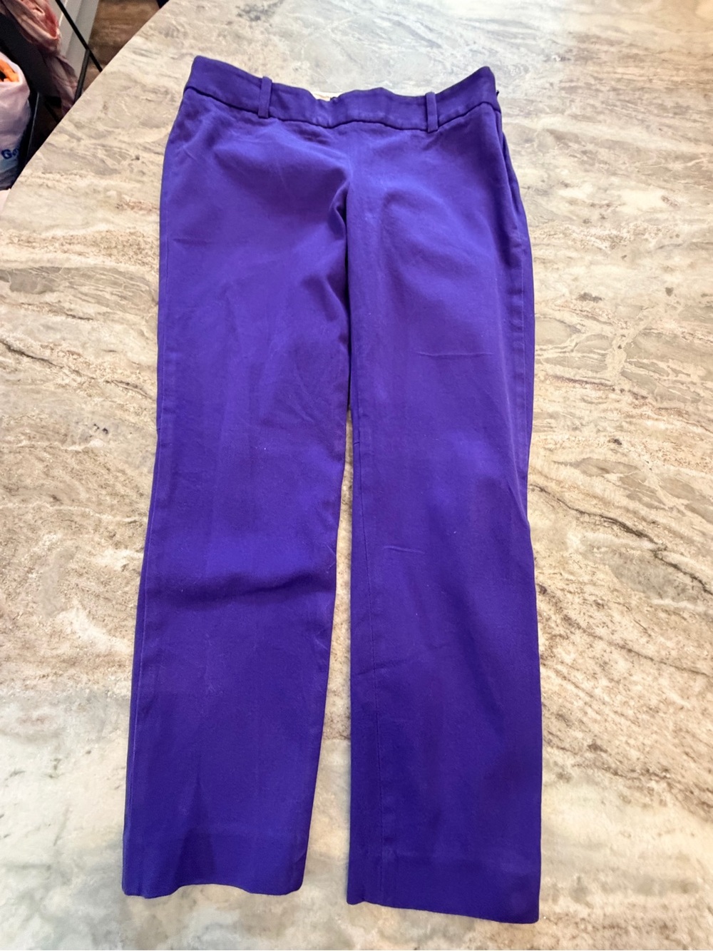 J.Crew Winnie City Fit Purple Stretch Straight Pants Size 6